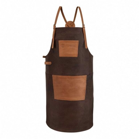 Petromax buffalo leather apron with crossed back strap