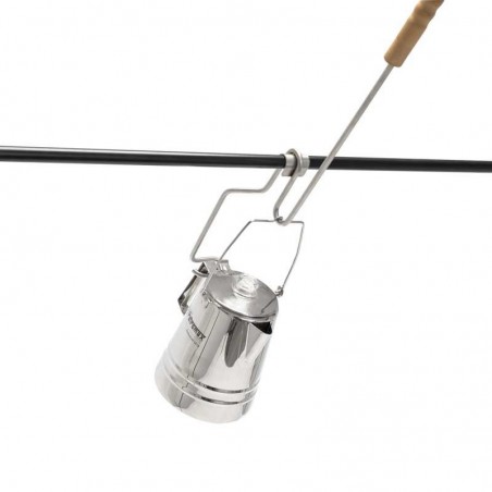 Petromax pouring aid with wooden handle