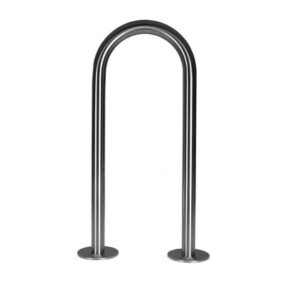 Mailbox stand curved for dowel 70 cm, stainless steel