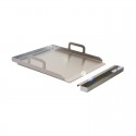 Grillwanne, Plancha mit Fettauffangschale, Edelstahl