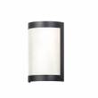 Curved outdoor lamp, graphite gray