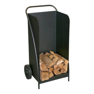 Mobile wooden cart black, H 95 cm