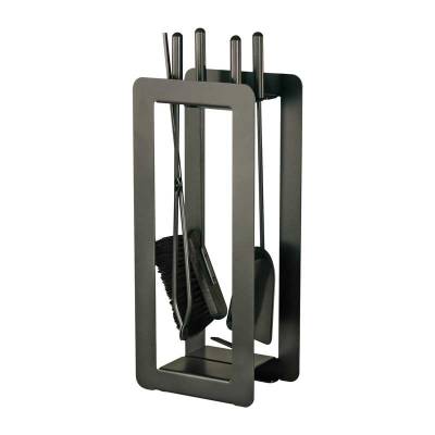 Fireplace set, black, 4...