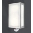 Rectangular outdoor light with motion detector