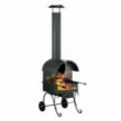 Grillkamin CAMINO schwarz im Retrodesign